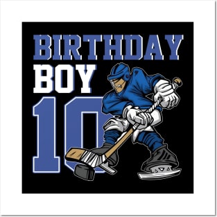 10 Year Old Ice Hockey Themed Birthday Party 10th Posters and Art